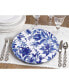 Фото #3 товара French Style Floral Print Decorative Charger Plate Set of 4
