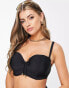 Pour Moi Santa Cruz strapless lightly padded underwire bikini top in black