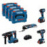 Фото #1 товара BOSCH PROFESSIONAL Kit 18V GSR + GDR + GBH + GOP + 4.0 + 2x5.5Ah Sable Saw