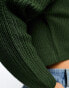 Фото #6 товара ONLY cropped jumper in dark green