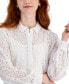 ფოტო #3 პროდუქტის Petite Lace Camisole-Lined Blouse, Created for Macy's