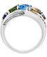ფოტო #3 პროდუქტის EFFY® Multi-Gemstone Statement Ring (2-5/8 ct. t.w.) in Sterling Silver & 18k Gold-Plate