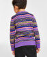 Фото #2 товара Holiday Lane Little Boys Bright Stripe Fair Isle Sweater, Created for Macy's