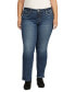 Фото #1 товара Plus Size Suki Mid Rise Slim Bootcut Jeans
