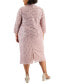 Фото #2 товара Plus Size 2-Pc. Lace Jacket & Sheath Dress Set