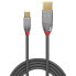 Lindy 1m USB 2.0 Type A to Mini-B Cable - Cromo Line - 1 m - USB A - Mini-USB B - USB 2.0 - 480 Mbit/s - Grey