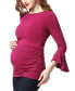 ფოტო #2 პროდუქტის Andrea Maternity Ruched Top