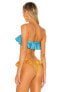 Фото #2 товара Shani Shemer 285603 Agadir Printed Ruffled Bandeau Bikini Top, Size XS