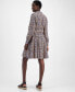 ფოტო #2 პროდუქტის Women's Cotton Floral Roll-Tab Shirtdress