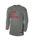 Men's and Women's Heather Gray Chicago Bulls 2023/24 Legend On-Court Practice Long Sleeve T-shirt