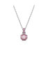 Фото #3 товара Swarovski rhodium Plated Square Cut Color Birthstone Pendant Necklace