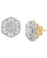 Diamond Mandala Cluster Pendant Stud Earrings (1 ct. t.w.) in 10k Gold