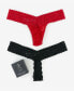 Фото #1 товара Women's 2-Pk. Giftable Naughty & Nice Thong Underwear 49NNPK