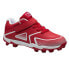 Фото #1 товара Athletic Works Youth Unisex Kids Baseball Cleats 10 Red Lace-Up Hook & Loop