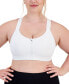 ფოტო #1 პროდუქტის Plus Size High-Impact Zip-Front Sports Bra, Created for Macy's