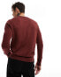 PS Paul Smith zebra logo tipped neck knit jumper in burgundy