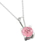 ფოტო #2 პროდუქტის Lab-Created Pink Diamond Solitaire 18" Pendant Necklace (1/5 ct. t.w.) in Sterling Silver