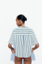 Фото #4 товара Рубашка из смесового льна с короткими рукавами ZARA
