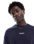 GANT central small logo t-shirt in navy