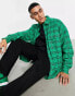 Фото #8 товара ASOS DESIGN extreme oversized shirt in bright green check