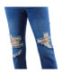 ფოტო #4 პროდუქტის Maternity Cuffed Destructed Straight Leg Jean