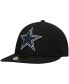 Фото #1 товара Men's Black Dallas Cowboys 59FIFTY Fitted Hat