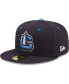Фото #2 товара Men's Navy Lake County Captains Authentic Collection 59FIFTY Fitted Hat