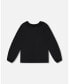 ფოტო #3 პროდუქტის Big Girls Print T-Shirt With Lace Black