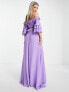 Фото #3 товара Trendyol ruffle bandeau sleeve dress in purple