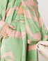 Фото #4 товара ASOS EDITION oversized tailored wide leg trouser co-ord in green and pink print