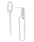 Фото #1 товара Twisted Linear Drop Earrings, Created for Macy's