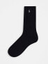 Polo Ralph Lauren 6 pack sport socks in black with pony logo
