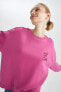 Фото #6 товара Oversize Fit Bisiklet Yaka Sweatshirt