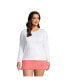 ფოტო #4 პროდუქტის Plus Size Crew Neck Long Sleeve Rash Guard UPF 50 Swim Tee