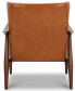Jollene 29" Leather Winged Accent Chair, Created for Macy's