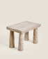 Travertine mini side table