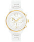 ფოტო #1 პროდუქტის Women's Bold Verso Swiss Quartz Chronograph White Ceramic Bracelet Watch 39mm