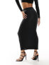 ASOS DESIGN co-ord cut out waist tube skirt in black