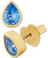 Фото #1 товара Gold-Tone Bubbly Bezel Stud Earrings