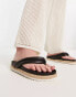 RAID Calvine espadrille toe post sandals in black