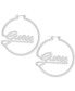 ფოტო #1 პროდუქტის Medium Logo Script Hoop Earrings, 2"