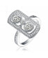 Фото #1 товара Sterling Silver Clear Round Cubic Zirconia Modern Ring