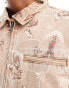 Фото #3 товара Guess Originals co-ord trucker jacket in beige with all over cowboy print