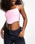 Фото #1 товара Gilly Hicks corset top with tie side detail in pink