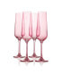 Sheer Champagne Flutes, Set of 4