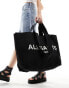 AllSaints Ali canvas tote in black