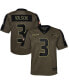 Big Boys Russell Wilson Olive Seattle Seahawks 2021 Salute To Service Game Jersey