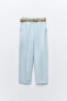 Braided belt trousers