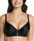 Women's Memory Foam Push-Up Underwire Bustier Bra with Strappy Front, 91010