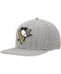 Фото #3 товара Men's Gray Pittsburgh Penguins Classic Logo Snapback Hat